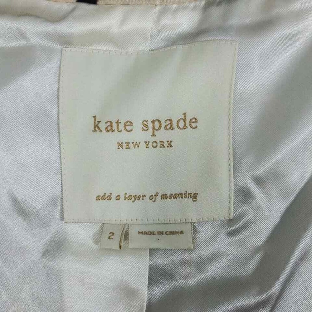 KATE SPADE Annie Wool Blend Belted Jacket Sz 2 - Picture 7 of 8